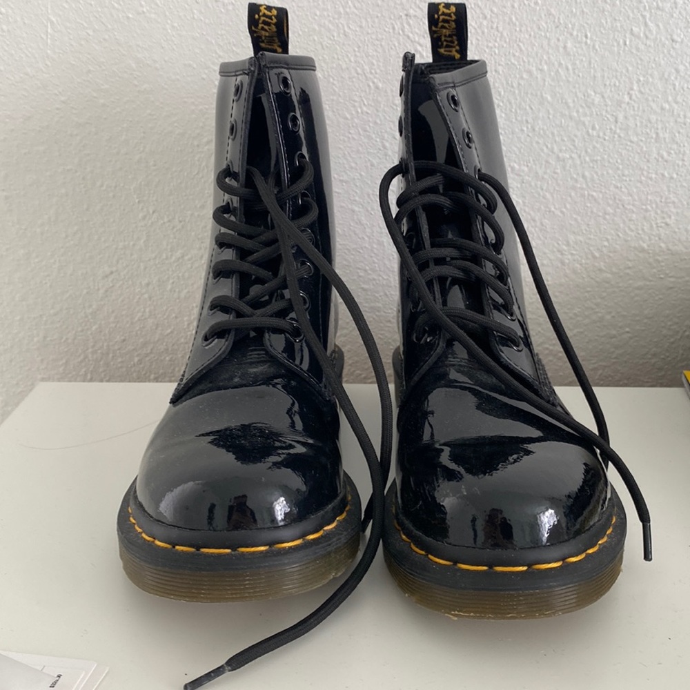Dr. Martens 1460 patent leather boot.